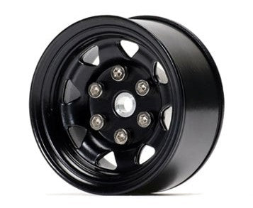 RCTRAIL スチールビートロックホイール 1.55インチ ブラック 4本 - RCTRAIL