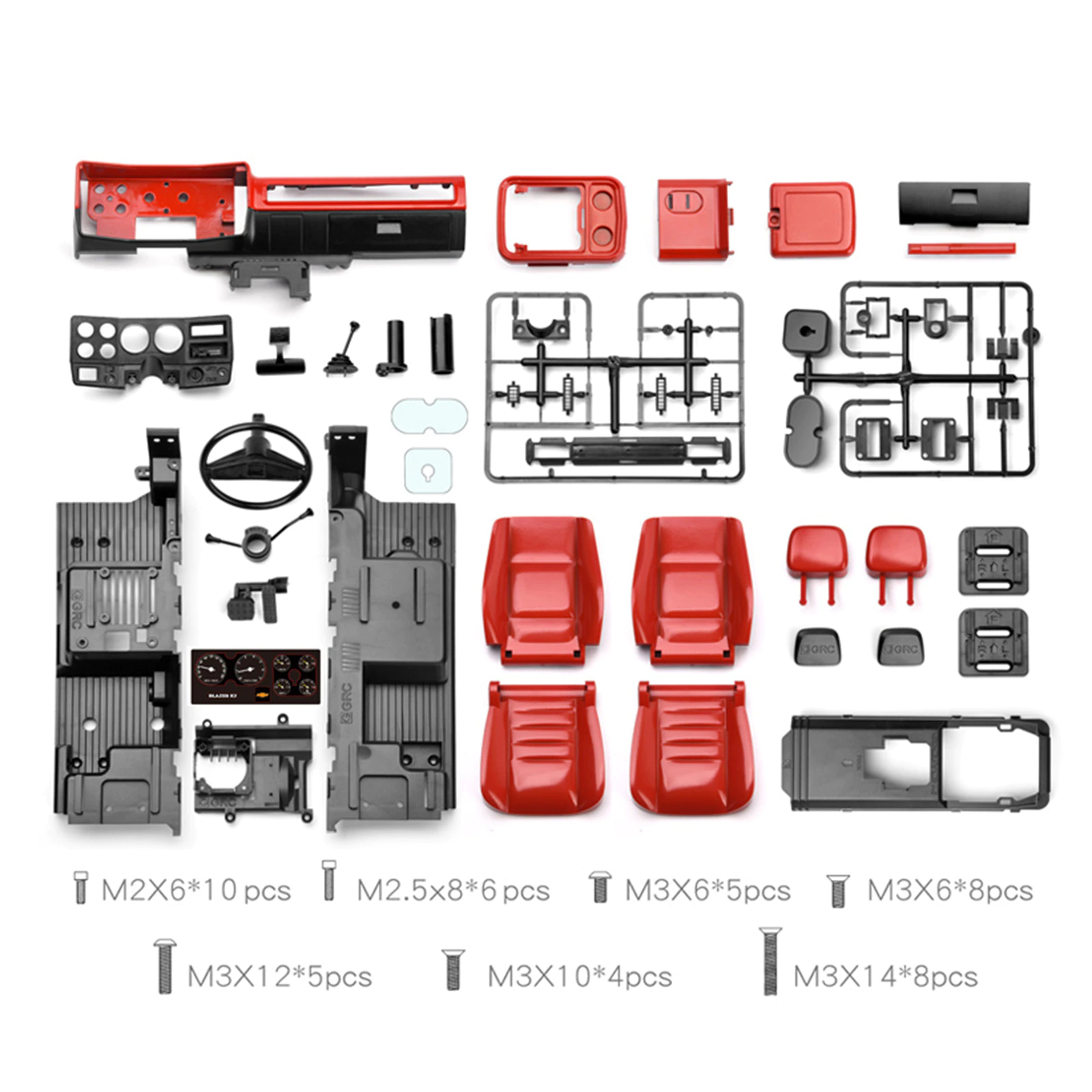 GRC 1979ブレイザー インテリアキット 内装 インナーボディ 組み立て式 1/10 TRX4 - RCTRAIL