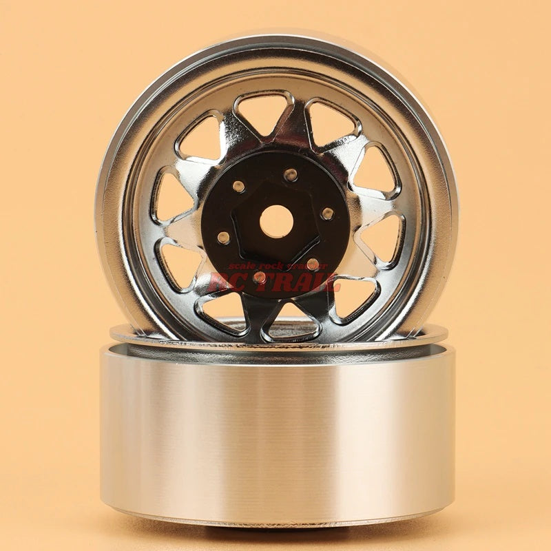 スチールディープディッシュ 1.9 ビードロックホイール 4本(シルバー)RCTRAIL - RCTRAIL