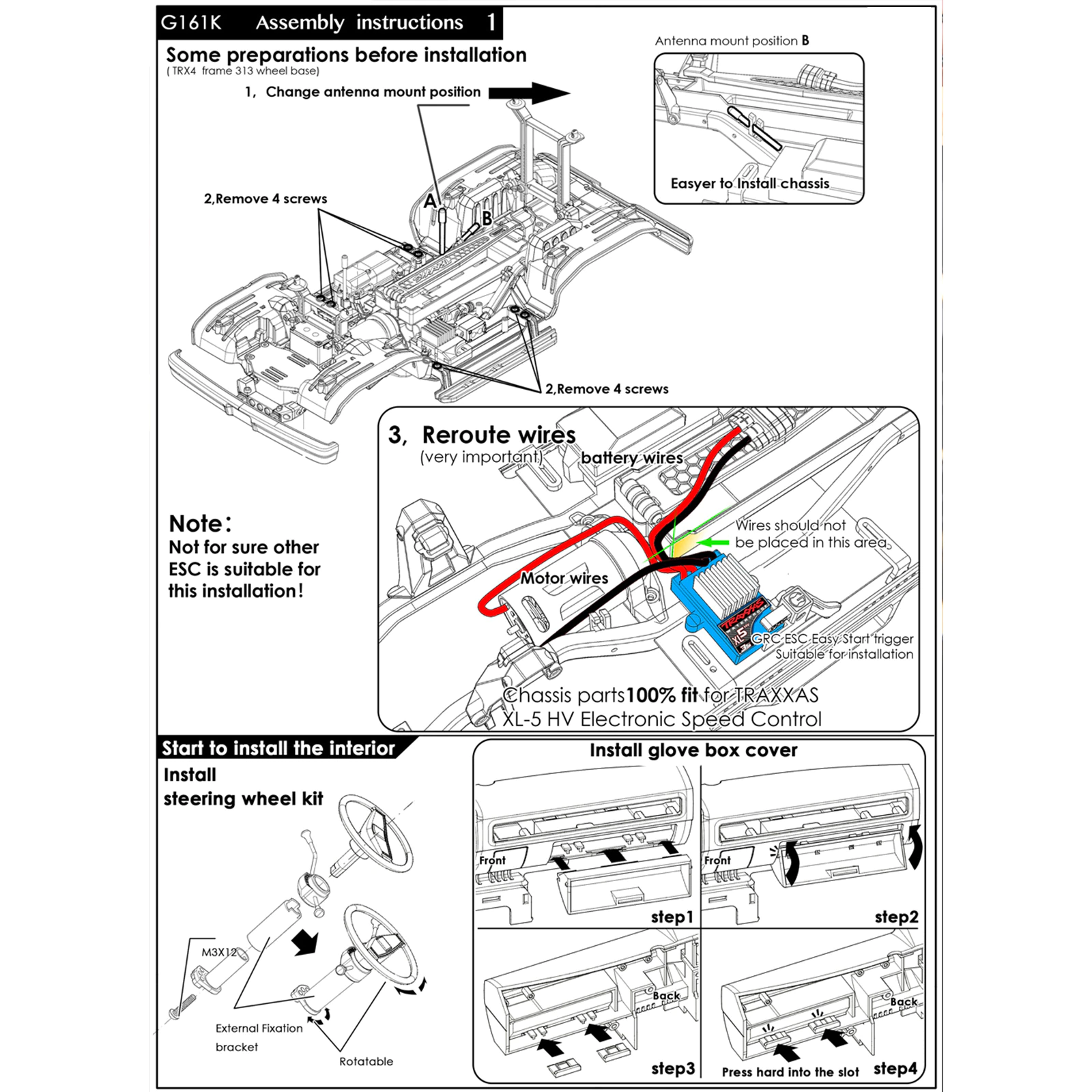 GRC 1979ブレイザー インテリアキット 内装 インナーボディ 組み立て式 1/10 TRX4 - RCTRAIL