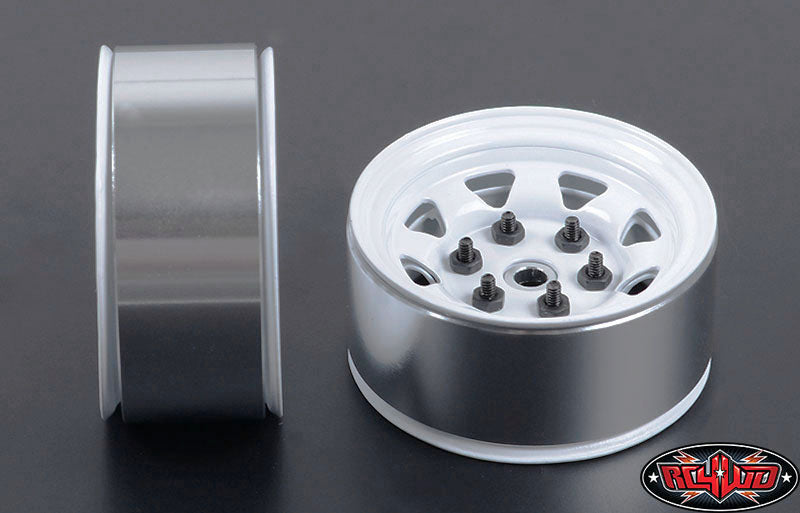 RC4WDスタンプスチール1.55 "ストックホワイトビードロックホイール(4本)ホワイト Z-W0035 - RCTRAIL