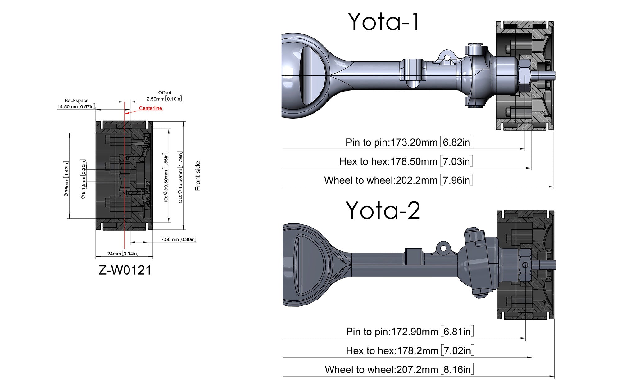RC4WD TRUNNER CLASSIC 1.55 ''ビードロックホイール Z-W0121 - RCTRAIL