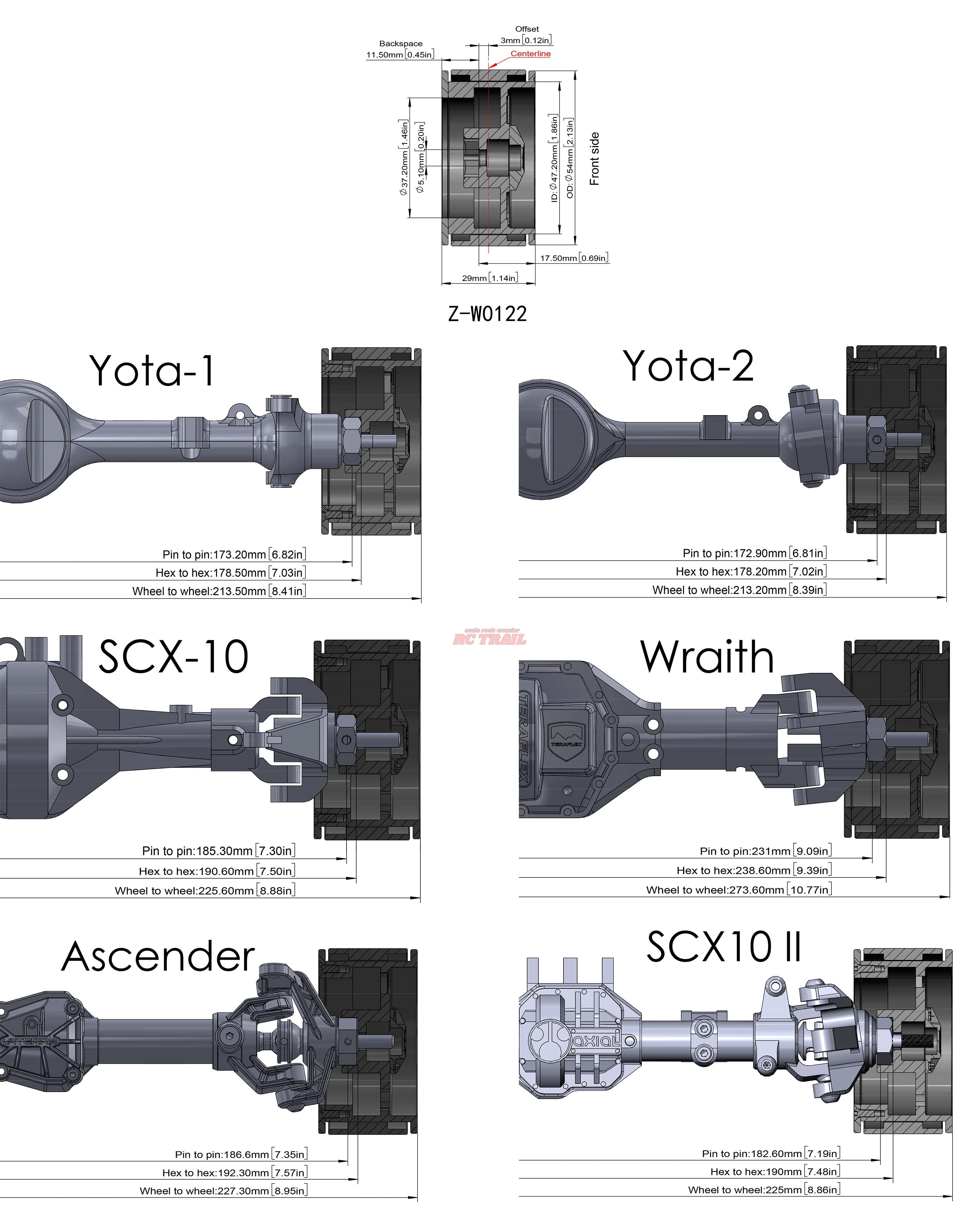 RC4WD エンフォーサー1.9 "ビードロックホイール 4本 Z-W0122 - RCTRAIL