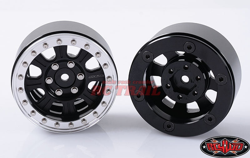 RC4WD レースラインモンスター1.9 "ビードロックホイール ブラック/シルバー 4本 Z-W0189 - RCTRAIL