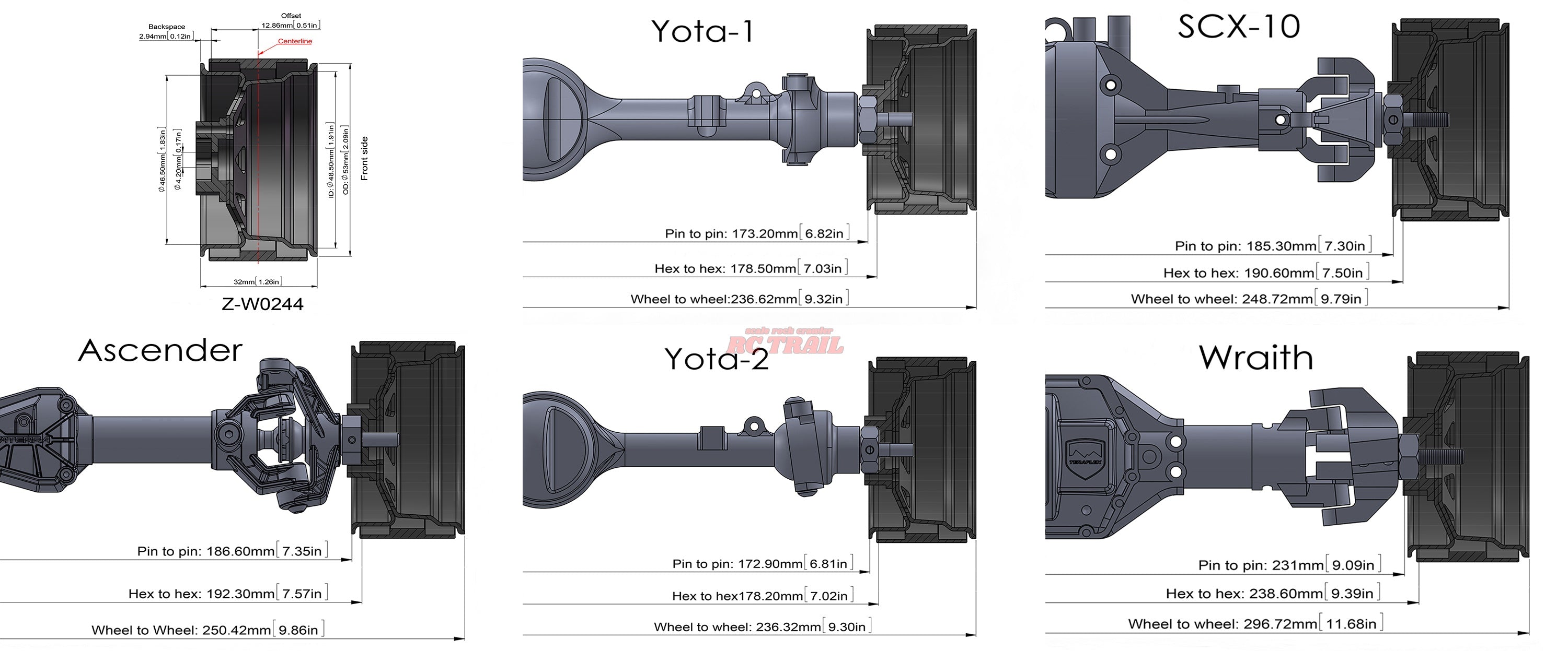 RC4WD 5ラグ ディープディッシュワゴン1.9 " スチールスタンプ ビードロックホイール(プレーン)Z-W0244 - RCTRAIL