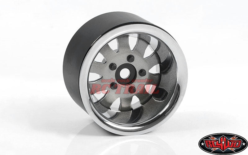 RC4WD 1.9 "5ラグスチールホイール、ビューティーリング付き(シルバー)Z-W0327 - RCTRAIL