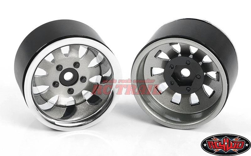 RC4WD 1.9 "5ラグスチールホイール、ビューティーリング付き(シルバー)Z-W0327 - RCTRAIL