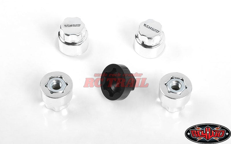 RC4WD 1.9 "5ラグスチールホイール、ビューティーリング付き(シルバー)Z-W0327 - RCTRAIL