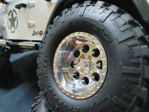 H-TECH RC 1/10 2.2インチ アルミ メタル ビードロック ホイール 4本 (HTW2.2-01)