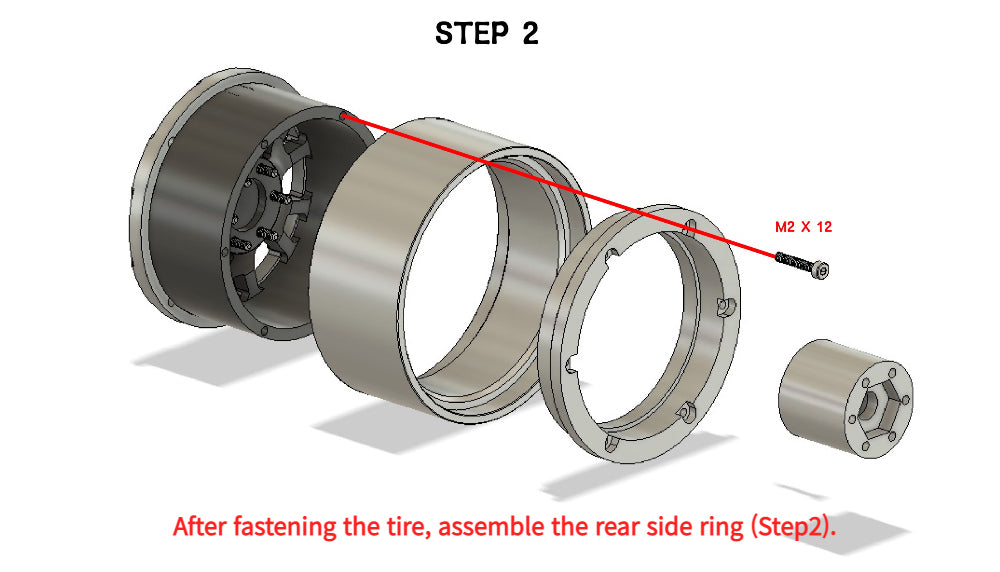 H-TECH RC 1/10 アルミ メタル スケール ホイール (Traxxas TRX4 Bronco 2022 適合) (HTW2.1-04)
