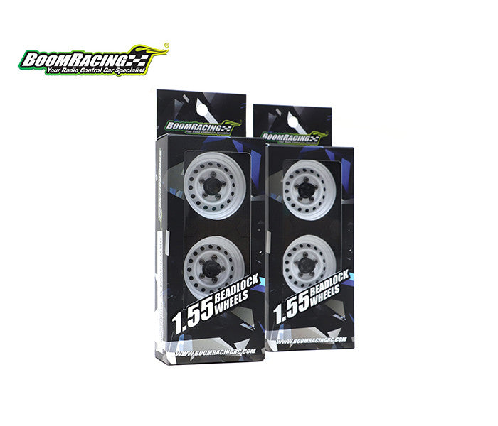 ブームレーシング 16穴 クラシックビードロックホイール(フロント) スティーリーリバーシブル 、XT504ハブ付き(2本)ガンメタル BRW780955FGM - RCTRAIL