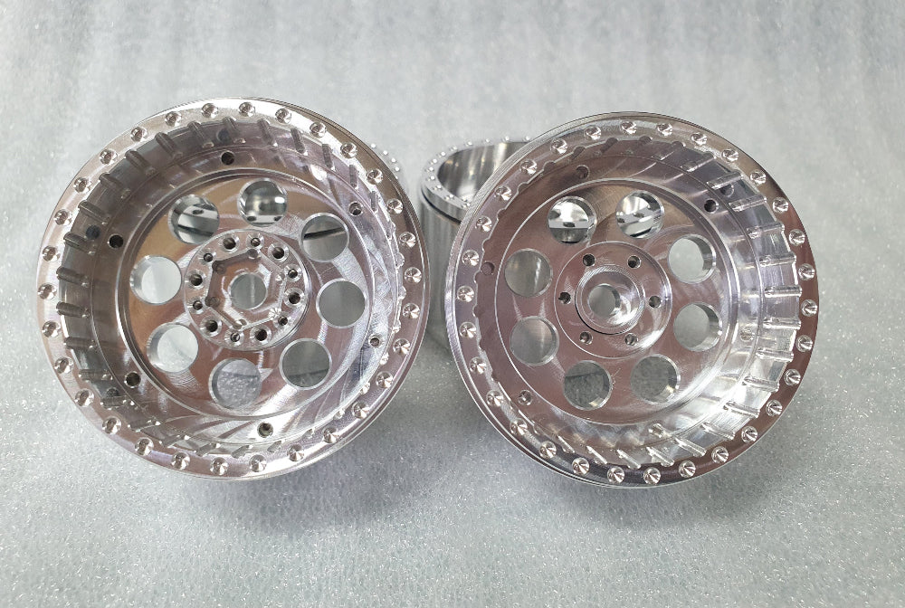 H-TECH RC 1/10 2.2インチ アルミ メタル ビードロック ホイール 4本 (HTW2.2-01)