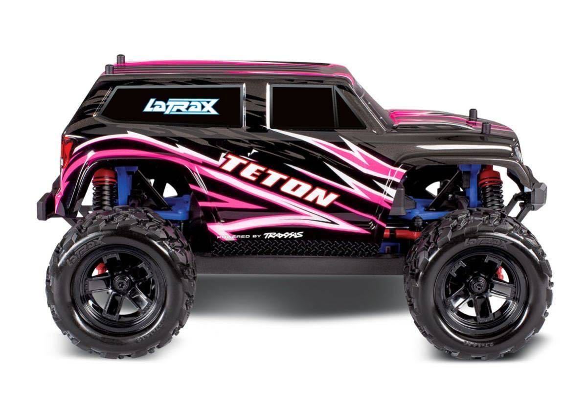 トラクサス　 LaTrax Teton 1/18 4WD RTRモンスタートラック（ピンク）バッテリー、DC充電器付き  Traxxas  CB76054-1 - RCTRAIL