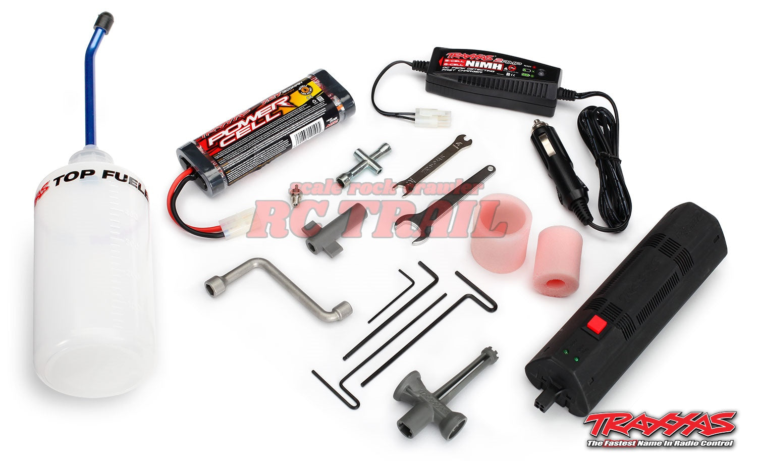 トラクサス Revo 3.3 4WD RTR エンジン モンスタートラック  / TQi(レッド)2.4Ghz プロポ、TSM、バッテリー&充電器、スターター付属 53097-3 - RCTRAIL