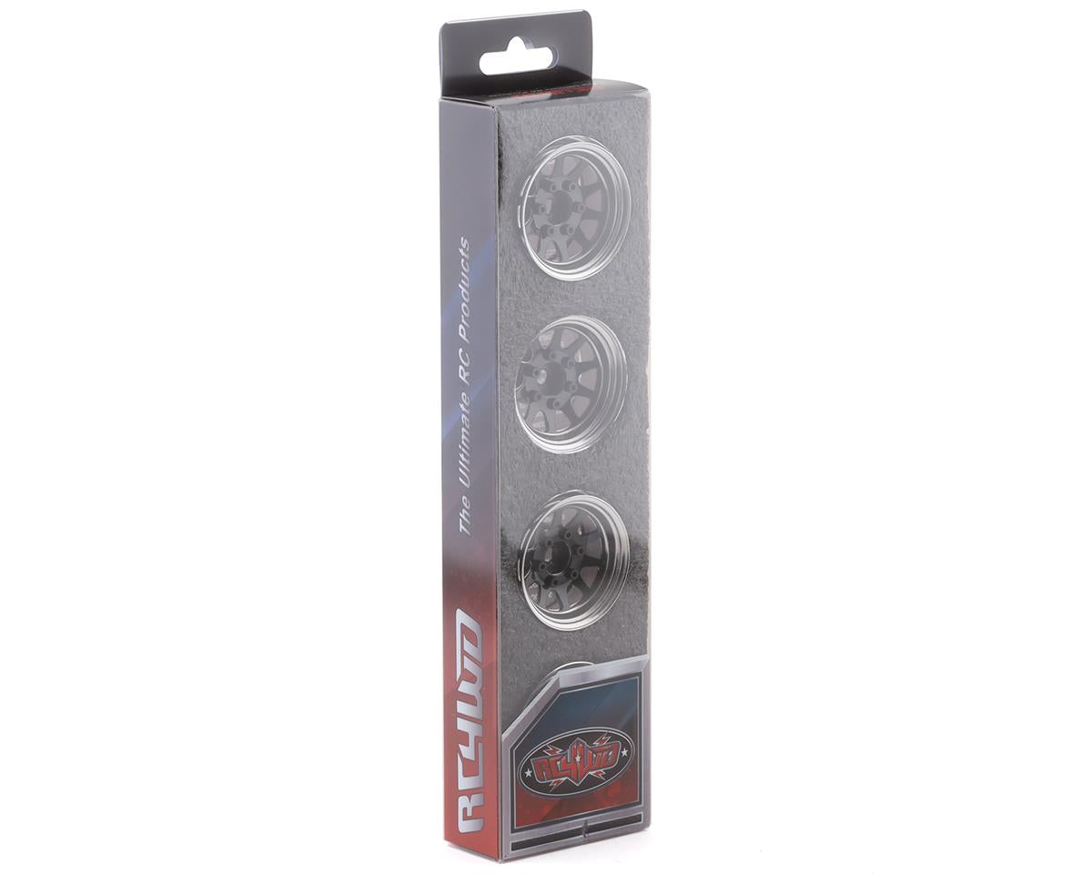 RC4WD OEM 6ラグスタンプスチール1.55 "ビードロックホイール(ブラック/クローム)(4本)Z-W0337 - RCTRAIL