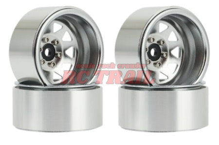 スチールディープディッシュ 1.9 ビードロックホイール 4本(シルバー)RCTRAIL - RCTRAIL