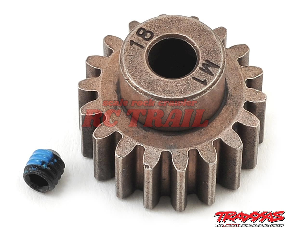 トラクサス ピニオンギア X-Maxx、E-RevoVXL、Maxx用 Hardened Steel Mod 1.0 Pinion Gear w / 5mm Bore(18T)Traxxas 6491x - RCTRAIL