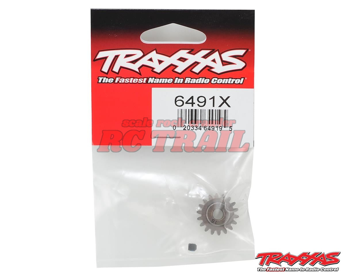 トラクサス ピニオンギア X-Maxx、E-RevoVXL、Maxx用 Hardened Steel Mod 1.0 Pinion Gear w / 5mm Bore(18T)Traxxas 6491x - RCTRAIL
