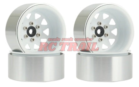 スチールディープディッシュ 1.9 ビードロックホイール 4本(チタン)RCTRAIL - RCTRAIL