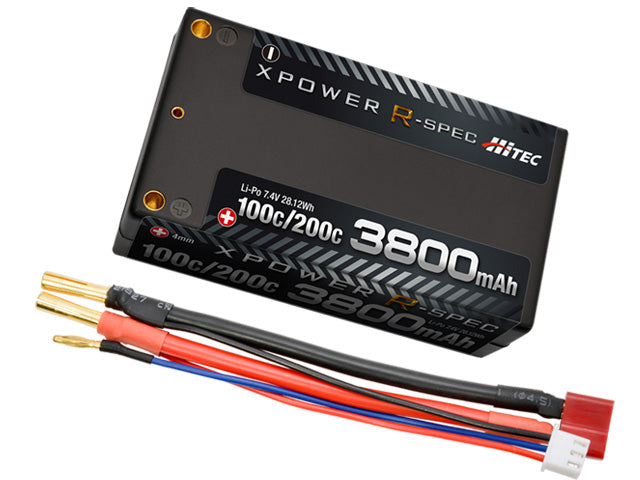 ハイテック エックスパワー Rスペック Li-Po 7.4V 3800mAh 100C/200C