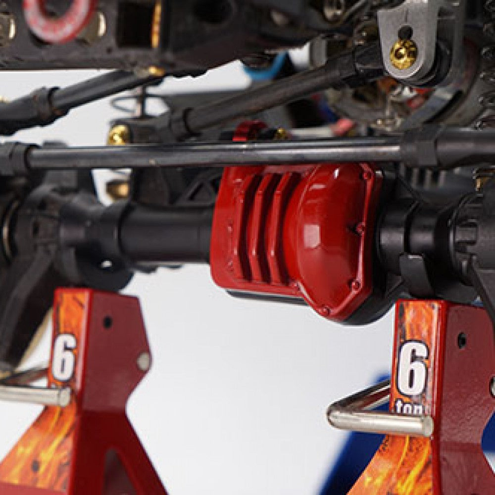 Xtra Speed Traxxas TRX-4 TRX-6用 Steel 合金製デフケースプロテクター  レッド XS-TX28027RD