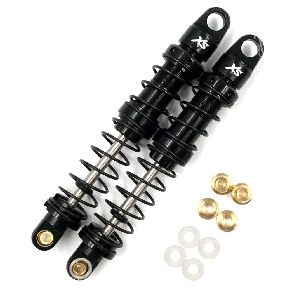 Xtra Speed アルミ 90mm ショックアブソーバー 2個 ブラック 1/10 クローラー SCX10 II XS01 XS02用  XS-59898BK
