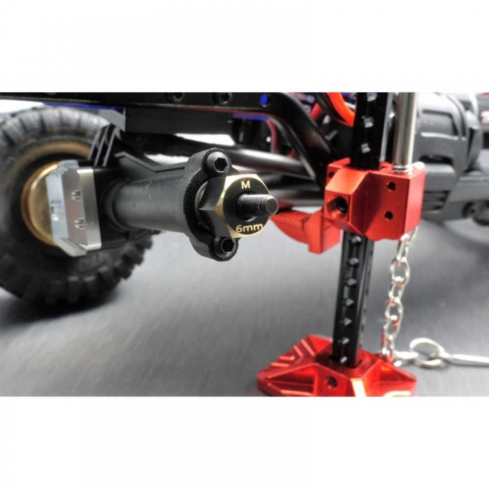 Samix Traxxas TRX-4M用 真鍮六角アダプター（6mm）（4個）（1.5g） TRX4M-4063-6
