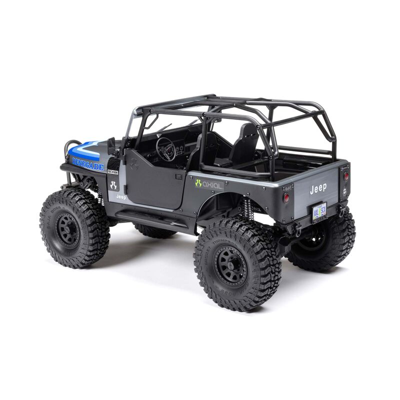 アキシャル 1/10 SCX10 III ジープ CJ-7 4WD ブラシ付き RTR、グレー