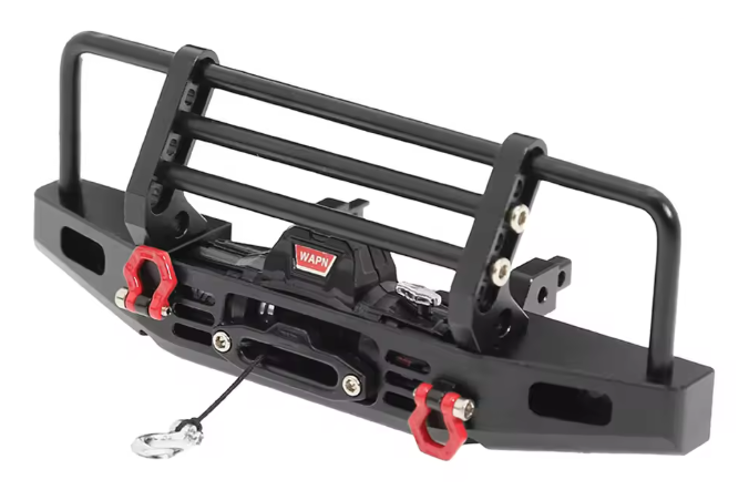 1/18 TRX4M  ディフェンダー アップグレードパーツ用 メタルフロントバンパー 電動ウインチ 　Bタイプ