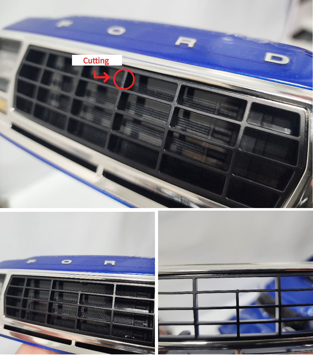 H-TECH Traxxas TRX-4 Ford F150 Ranger 92046-4用 NCアルミグリル（LED付き）