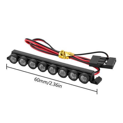 1/18 TRX4M ブロンコ用 ナイロン成形 8LED ルーフライトバー