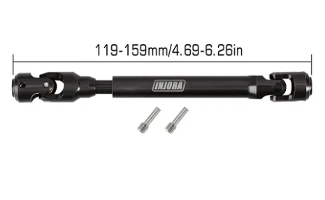 INJORA 1/10スケールRCカークローラー用 スチール製高耐久 ドライブシャフト