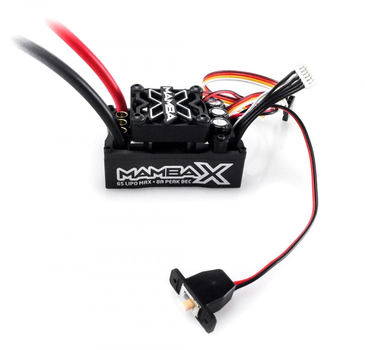キャッスルクリエーションズ　1/8、1/10、RCカー用ESC MAMBA X　25.2V 防水 ESC、8AピークBEC、データロギング　010-0155-00