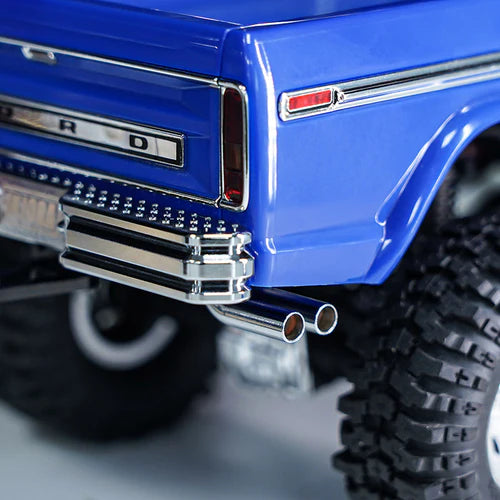 1/18 TRX4MハイトレイルF150用 CNCアルミフロントリアバンパー（デュアルエキゾースト付き） 4M-95FR
