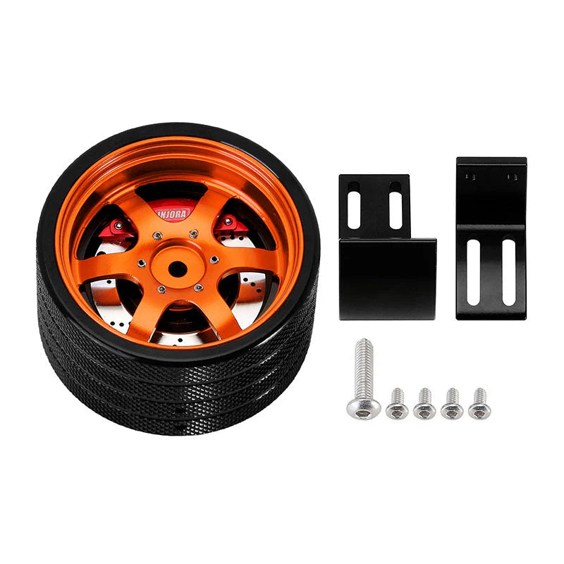 TRX4M TRX4 TRX6 Slash Summit用  アルミ製片手操作ステアリングホイール TQIトランスミッター RX4-14(各色)