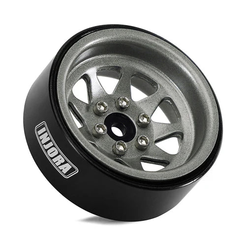 1.3インチ スタンプスチールホイール - 4.05mmオフセット 1/24 1/18 RCクローラー用 (W1312) YQW-1312BK 各色