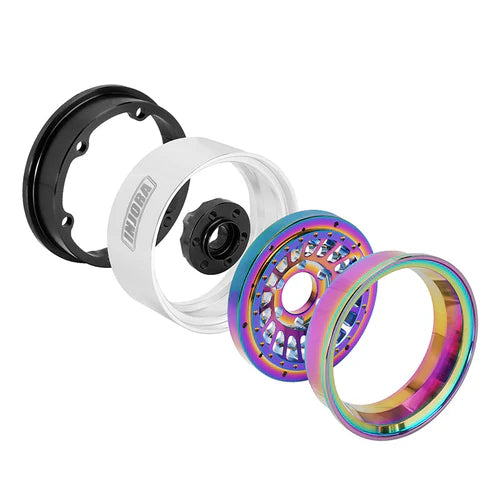 1/10 RCクローラー用　タービン 1.9インチ アルミビードロックホイール オフセット -10mm (4本)