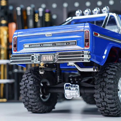 1/18 TRX4MハイトレイルF150用 CNCアルミフロントリアバンパー（デュアルエキゾースト付き） 4M-95FR
