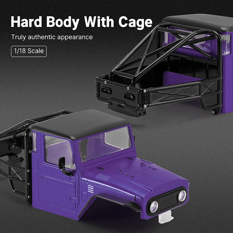 1/18 TRX4M ディフェンダー ブロンコ用 IR40 ハーフトラック ハードプラスチックボディ ケージ付き  IR40(各色）
