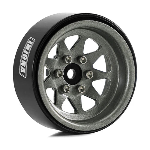 1.3インチ スタンプスチールホイール - 4.05mmオフセット 1/24 1/18 RCクローラー用 (W1312) YQW-1312BK 各色