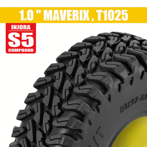 MAVEIX M/T タイヤ & インサート コンボ　1.0インチ　 63*22mm 　 (4本)　YQT-1025-1064YE