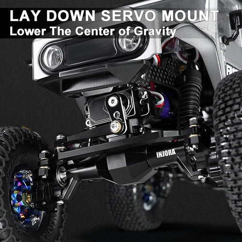1/18 TRX4M用 +5mm ダイヤモンドポータルアクスル、レイダウンサーボマウント＆リンク付き 4M-104(各色）