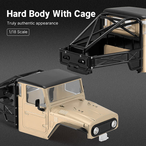1/18 TRX4M ディフェンダー ブロンコ用 IR40 ハーフトラック ハードプラスチックボディ ケージ付き  IR40(各色）