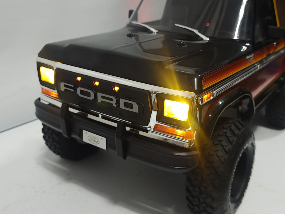 H-TECH Traxxas TRX-4 Ford F150 Ranger 92046-4用 NCアルミグリル（LED付き）