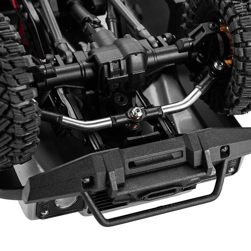 1/18 TRX4M ディフェンダー ブロンコ用 ステンレススチール製ハイクリアランスリンクセット (ステアリングリンク)