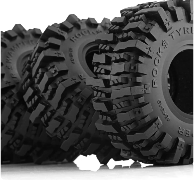 1/10 RCカー SCX10 AXI03007 TRX4 Redcat Gen8 用 118ミリメートル 1.9 ラバーロックタイヤ ボガータイプ 4 個