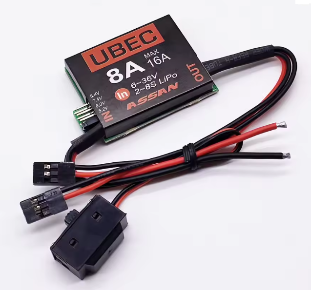 ASSAN　UBEC　サーボ個別電源　サーボ強化　2S-8S 6-36v UBEC-8A BEC デュアル 8A/16A 5.2/6.0/7.4v/8.4v  RC カー用  UBEC-8A