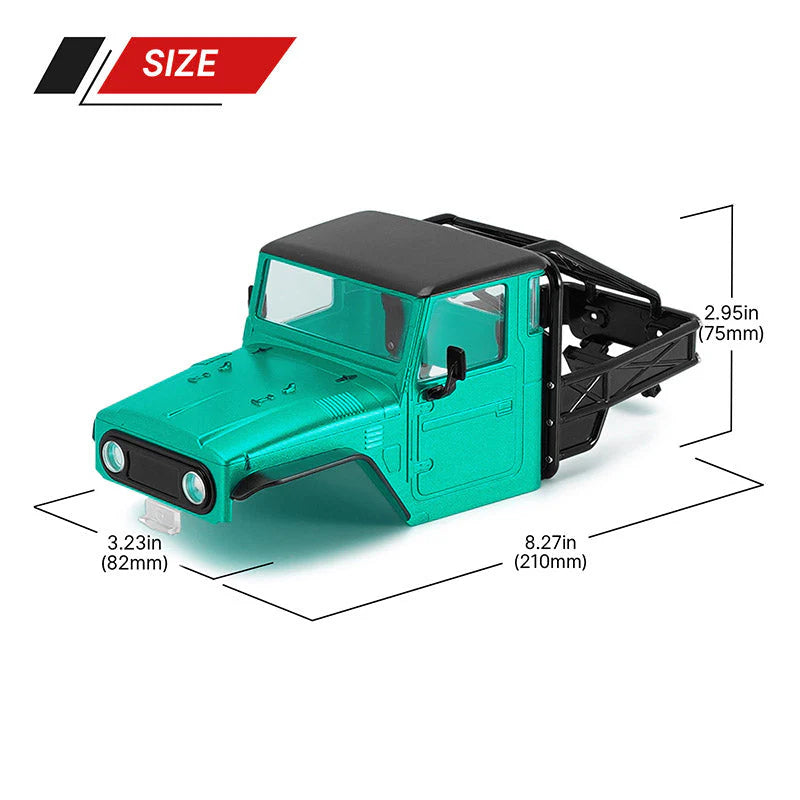 1/18 TRX4M ディフェンダー ブロンコ用 IR40 ハーフトラック ハードプラスチックボディ ケージ付き  IR40(各色）