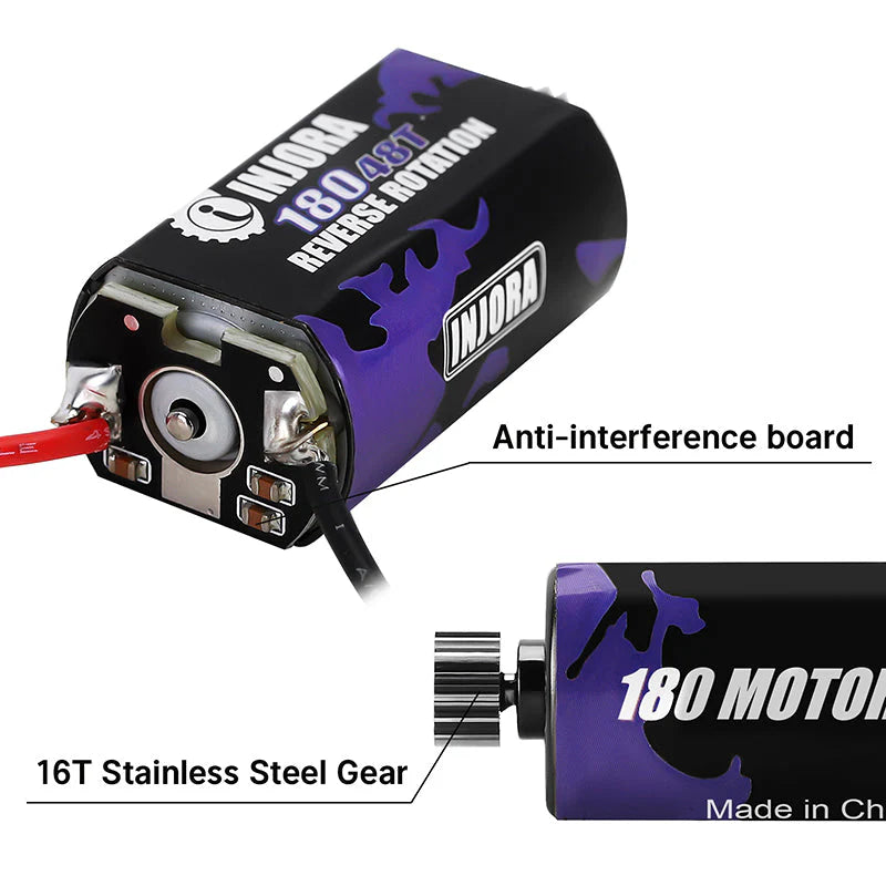 INJORA 180 Pro 48T ブラシ付き高トルクモーター（FMS FCX24 FCX18用）（INM14）INM14-48T - RCTRAIL