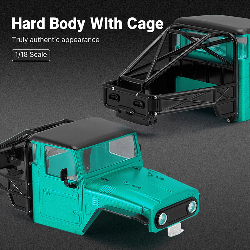 1/18 TRX4M ディフェンダー ブロンコ用 IR40 ハーフトラック ハードプラスチックボディ ケージ付き  IR40(各色）